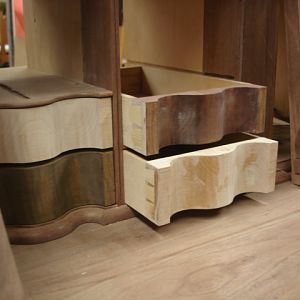 curly maple serpentine drawers