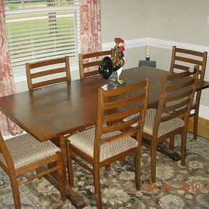 Table and dining room chairs