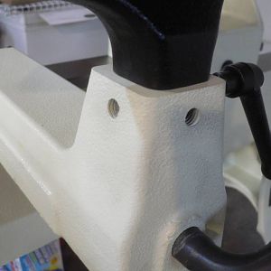 Jet 16/42 Tool rest has 3 holes to tighten from