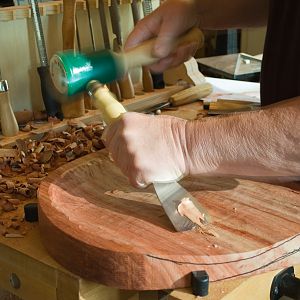 Carving_a_stool