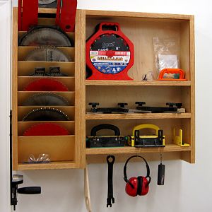 Saw accessories cabinet