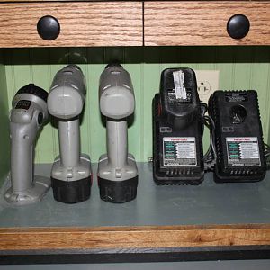 Tool Cubby drills and charging station