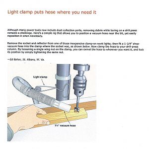 Light Clamp for Vac Hose on Drill Press