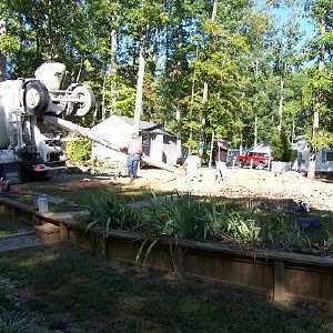 Pouring the footings