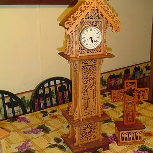 Baby Grandfather Clock and Story Cross