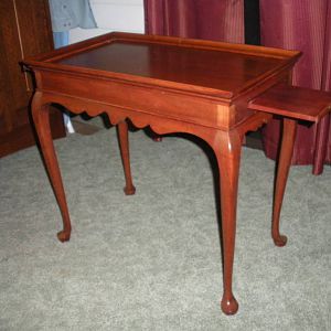 Cherry tea table with candle slides