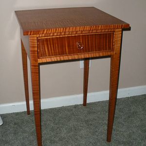 Curly maple end table