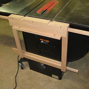 folding outfeed table - sliding carriage