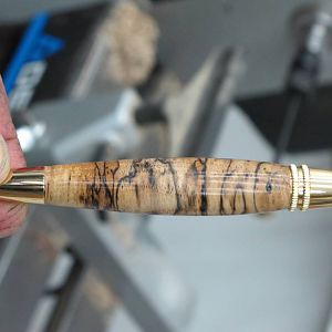 Doug Robinson showed me how to turn a pen - here's the result.