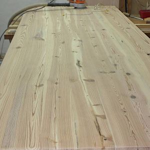 table top - sanded and ready for stain