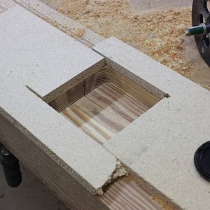 mortise routed out