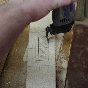 cutting template for a mortise with Multi-tool