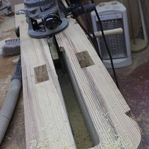 making base - routing edges of bottom curve - partially cut