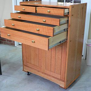 Finished Oak Tool Chest