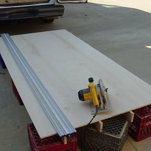plywood cut-down setup