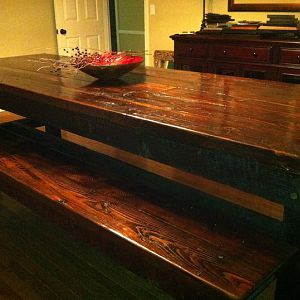 Barn Wood Table and Bench