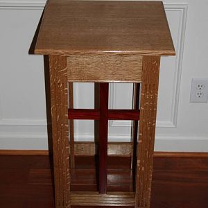 Oak Table With Cross 1