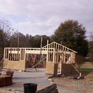 Trusses going up