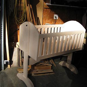 Cradle with 4 coats of Lacquer