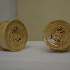 turned box with threaded lid