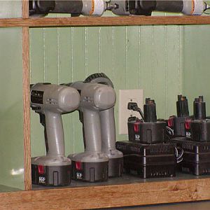 Cordless Drill Cubby (with chargers)