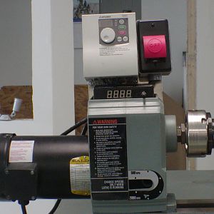 lathe headstock and controls