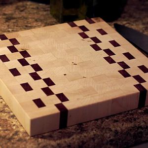 Maple and Purple heart cutting board