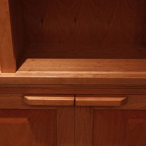 Detail of base cabinet door pulls