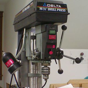 Drill press running