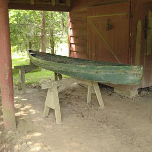 Traditional Cajun canoe (Pirogue)