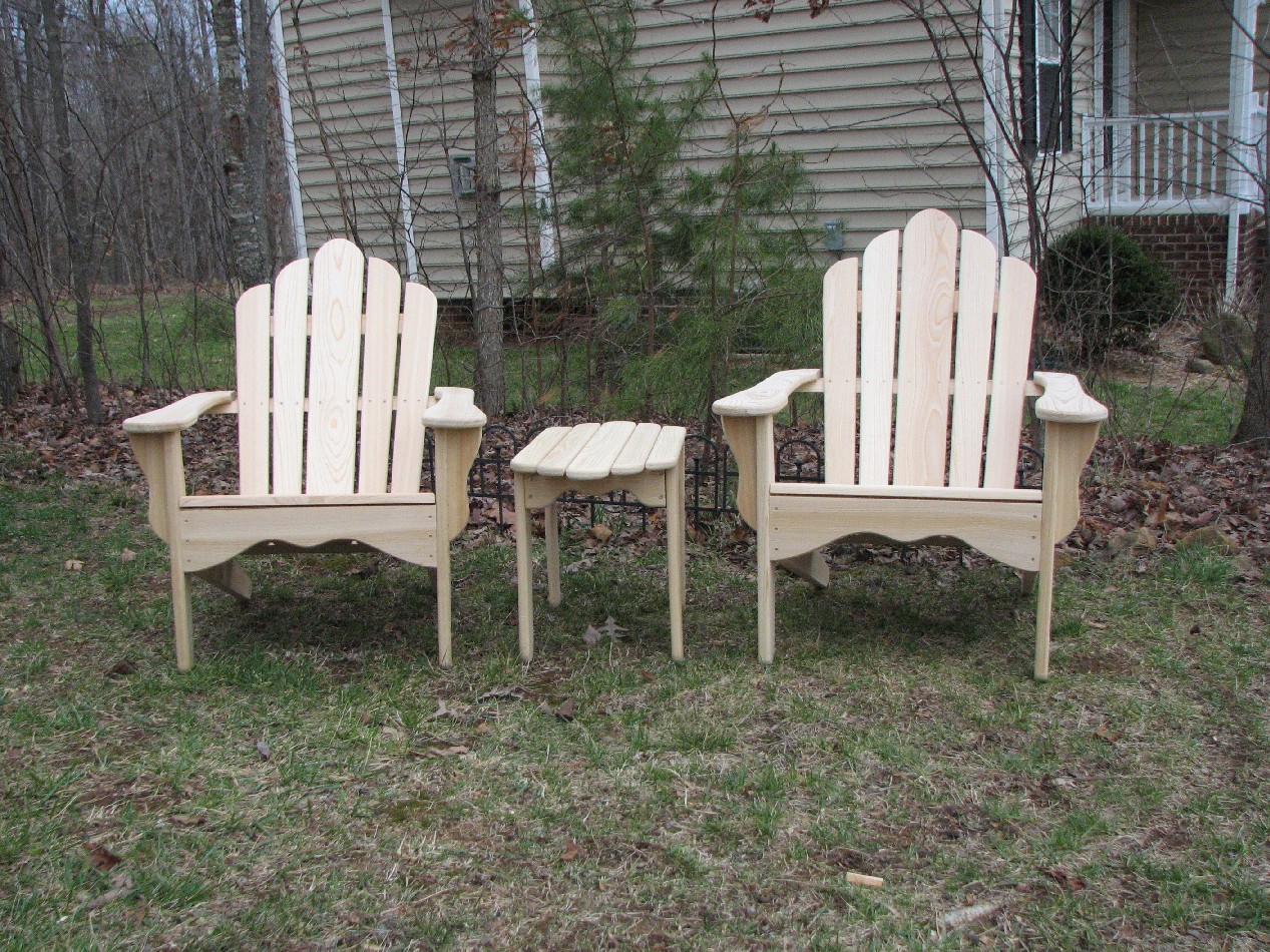 Adirondack chairs without ottoman