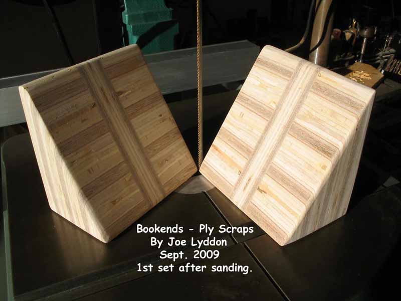After Diagonal Cut - Bookends from Scrap Plywood