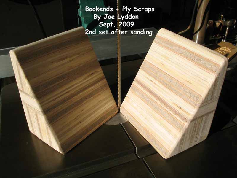 After Diagonal Cut - Bookends from Scrap Plywood