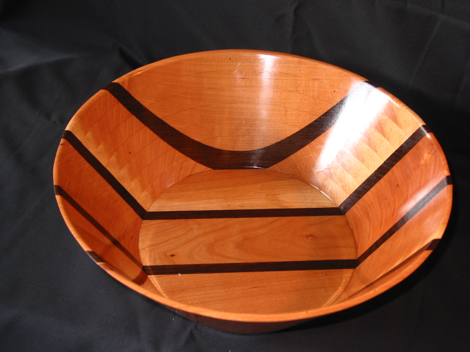 Cherry & Wenge Bowl made with a Scroll Saw- 14" diameter
