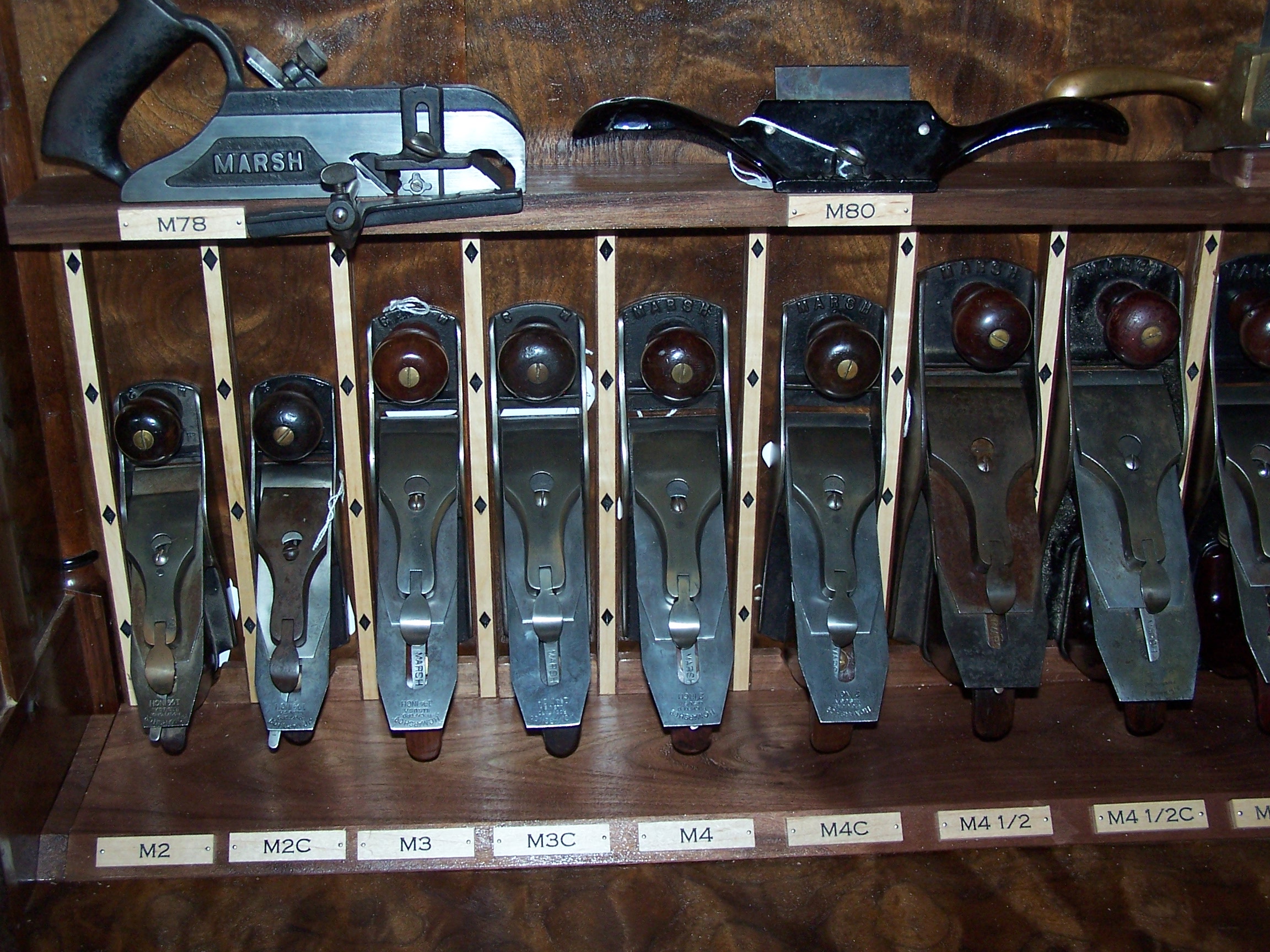 Close-Up of Marsh Specialty and smaller Bench Planes