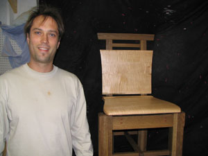 Dave Fortner and his chair with Bio Poly on it.