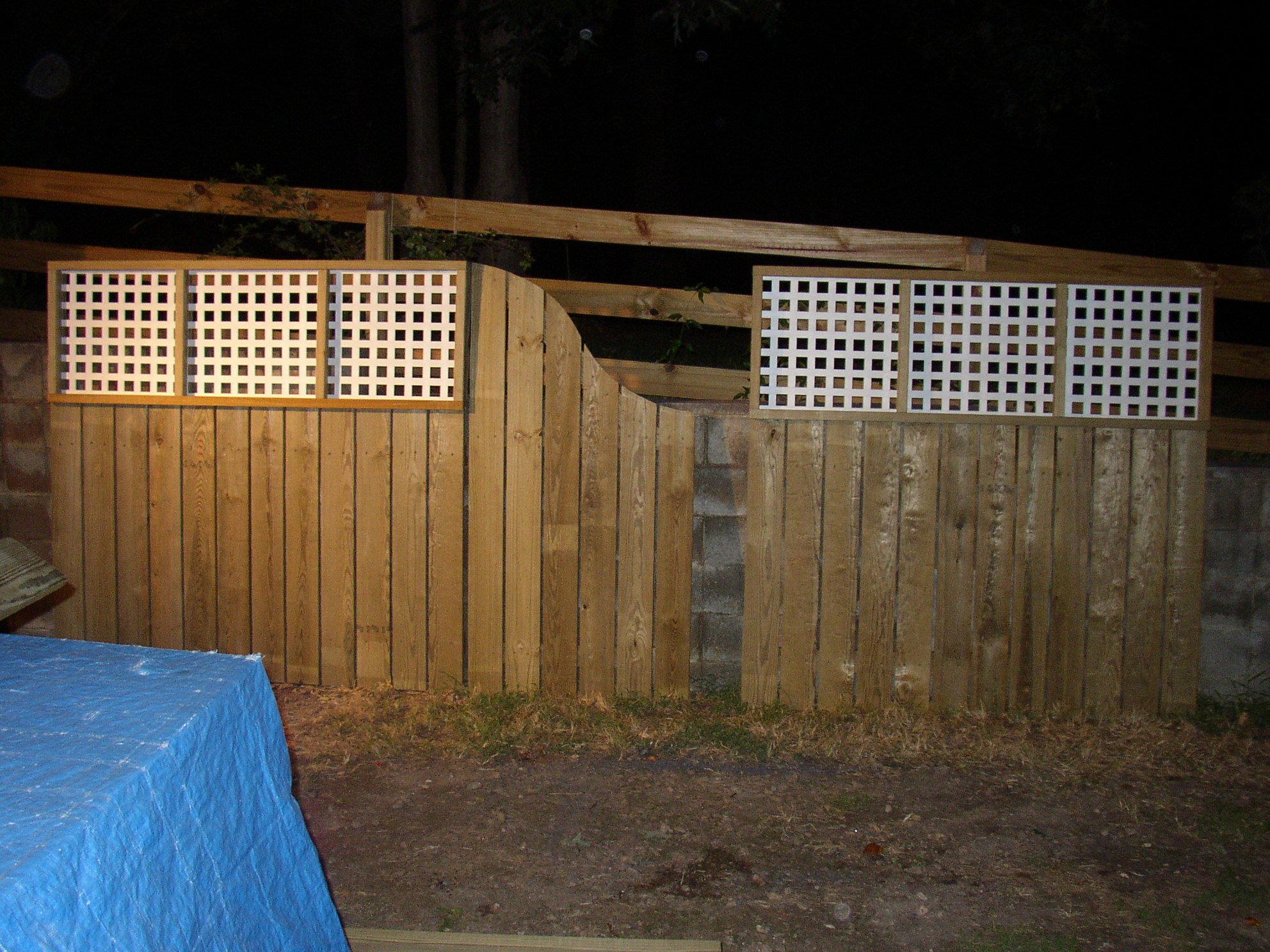 Fence in progress. Got a little curl to that pine grain on the right.