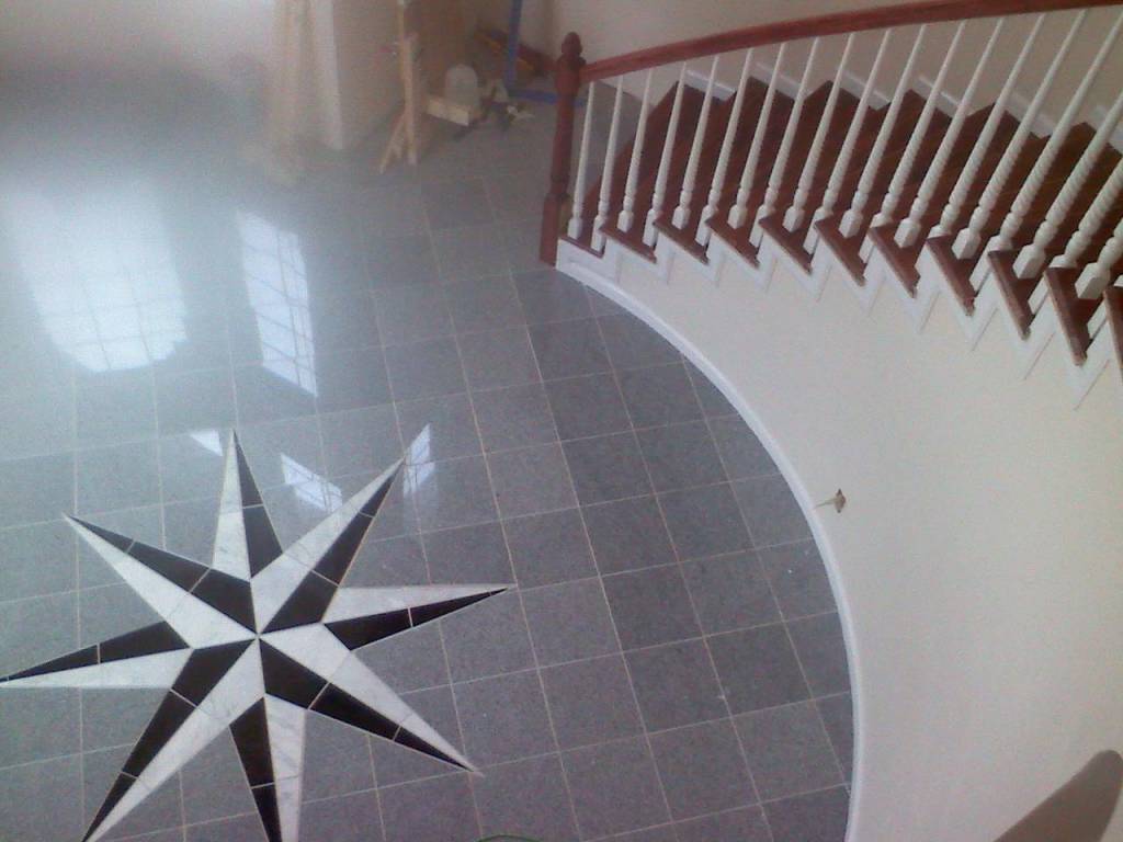 Finished circular stairs -- looking down