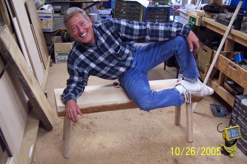 Jim tests the bench