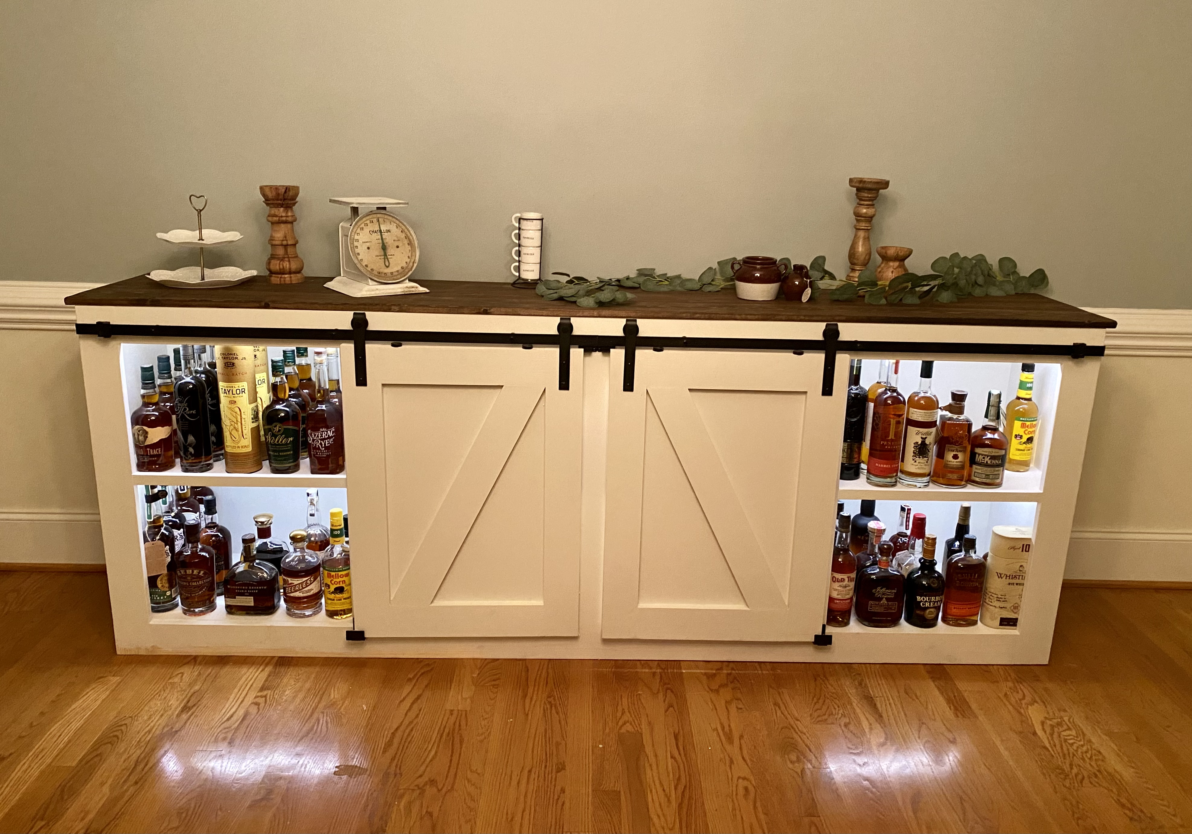 Lighted bourbon cabinet 1/2