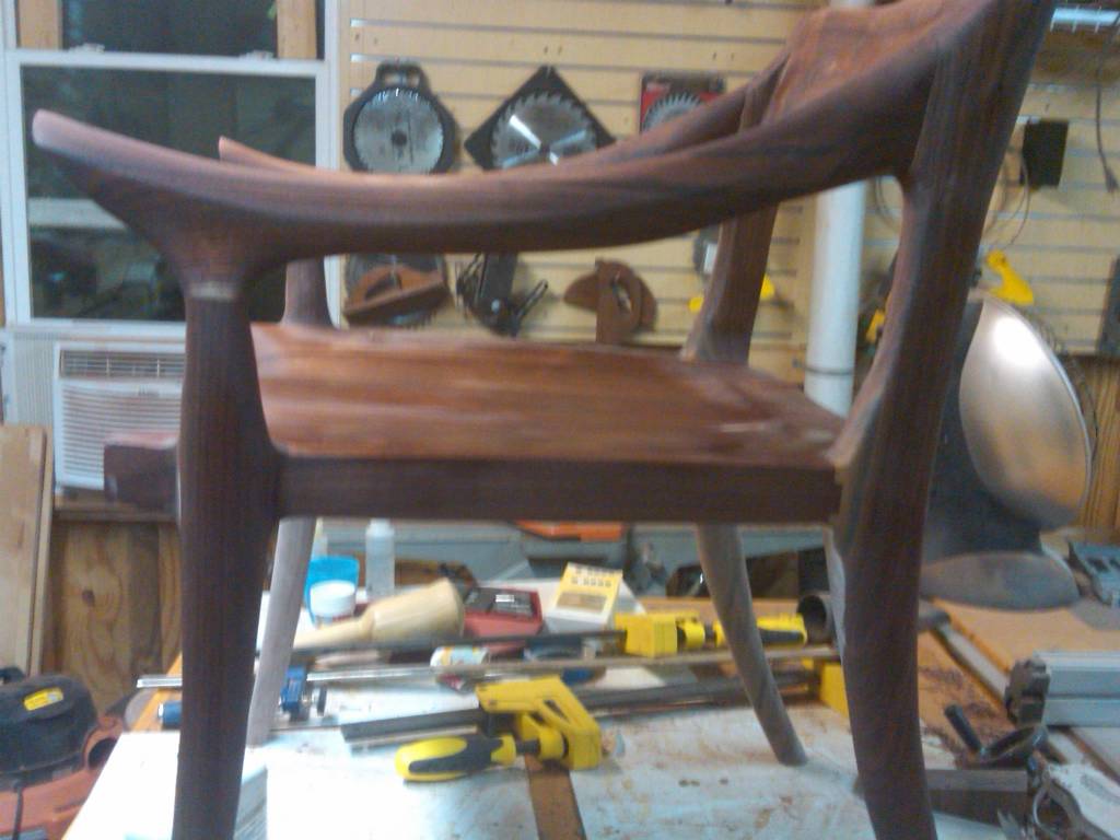 Maloof low back chair side view