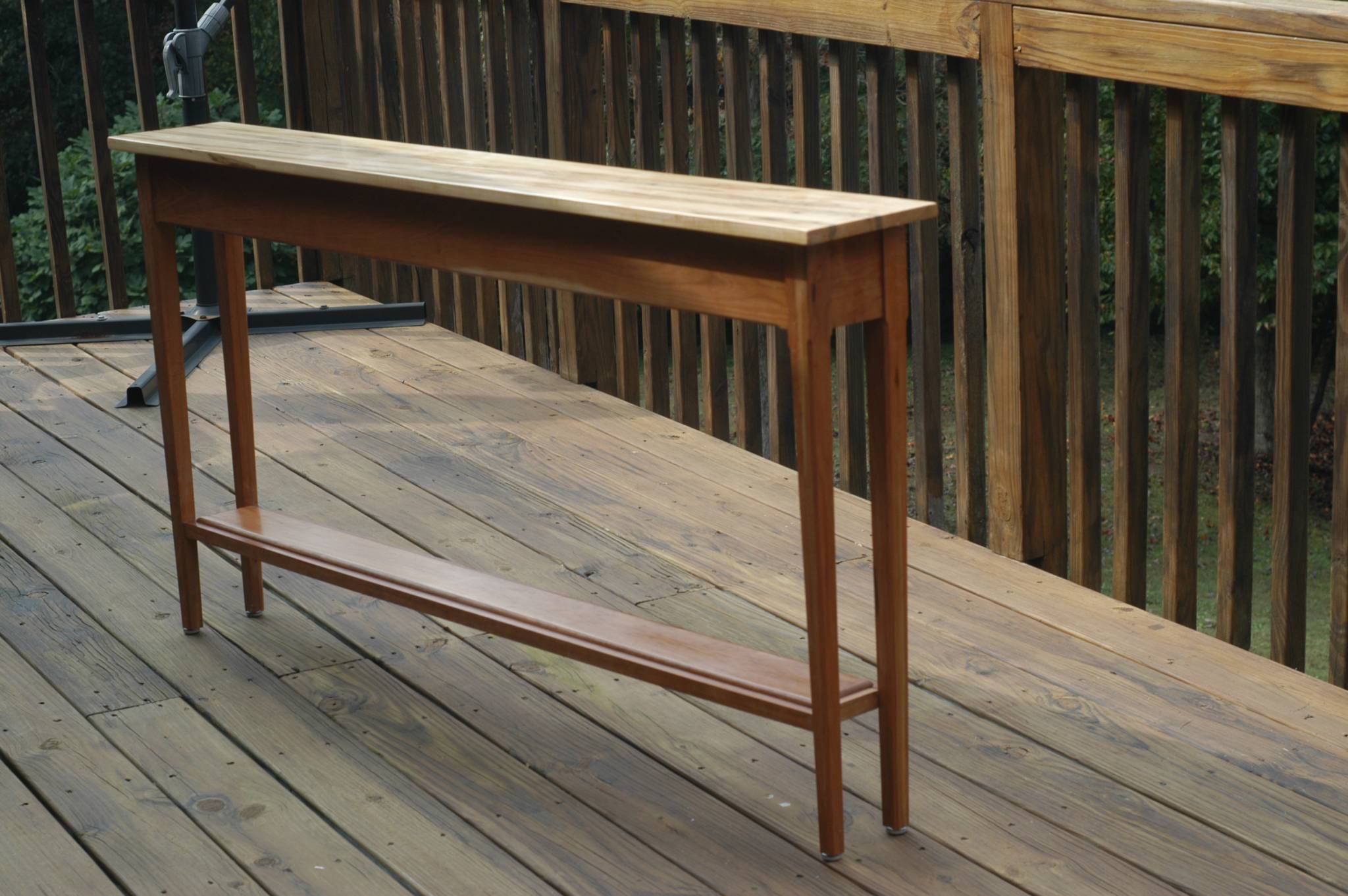 Maple and cherry hall table