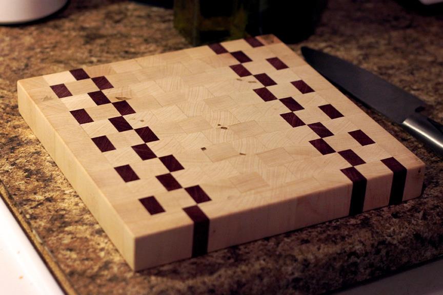 Maple and Purple heart cutting board