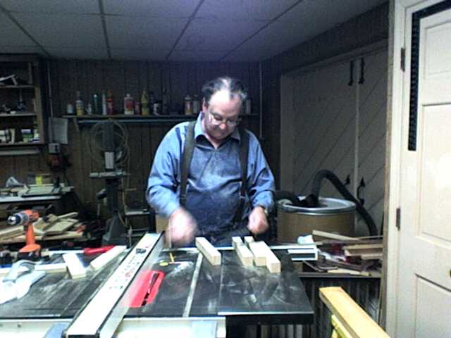 Master woodbutcher at work