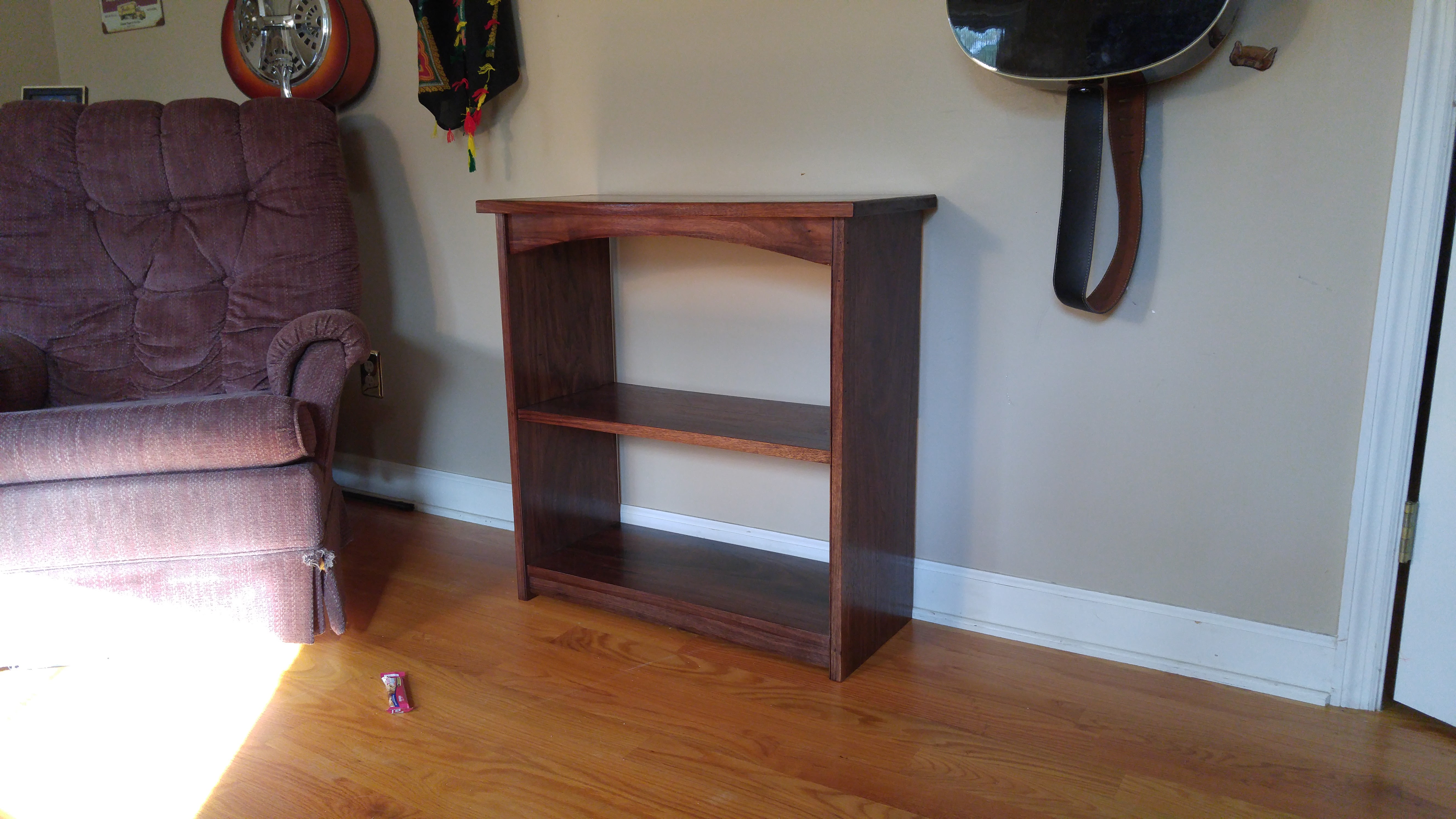 My first handtool project, a walnut bookcase