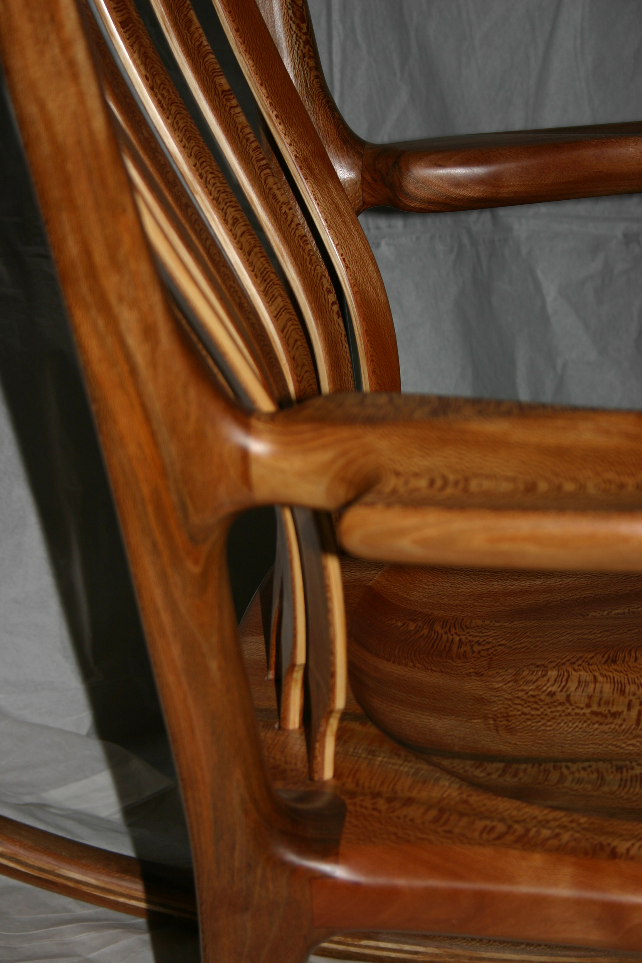 Quarter-sawn and Spalted Sycamore Rocker