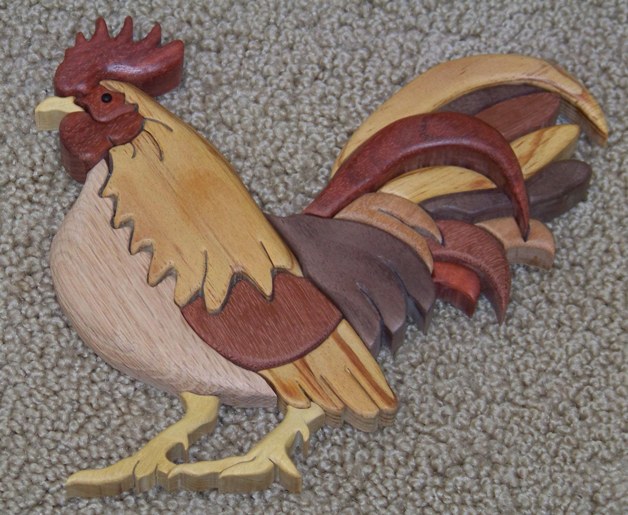 Rooster Intarsia
