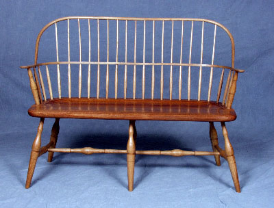 sackbback settee mahogany seat