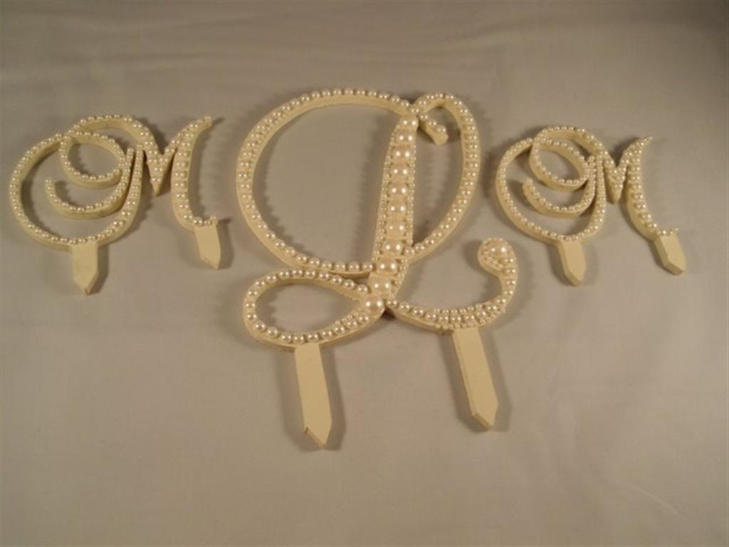 Scrolled Cake Topper Letters