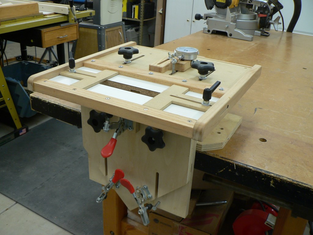ShopNotes Mortising Jig w/Micro-adjust table.
